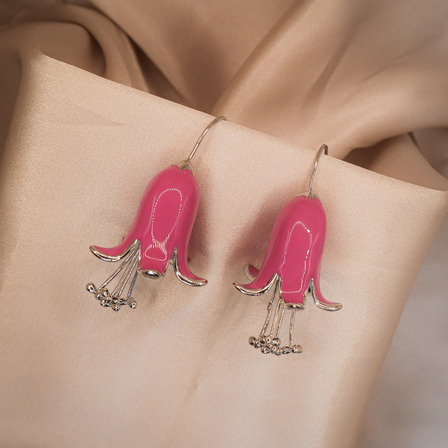 Emu Bush Flower Enamel Earrings